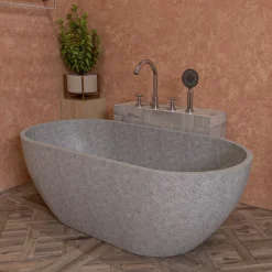 ALFI brand AB2503-BN Brushed Nickel Deck Mounted Tub Filler with Hand Held Showerhead