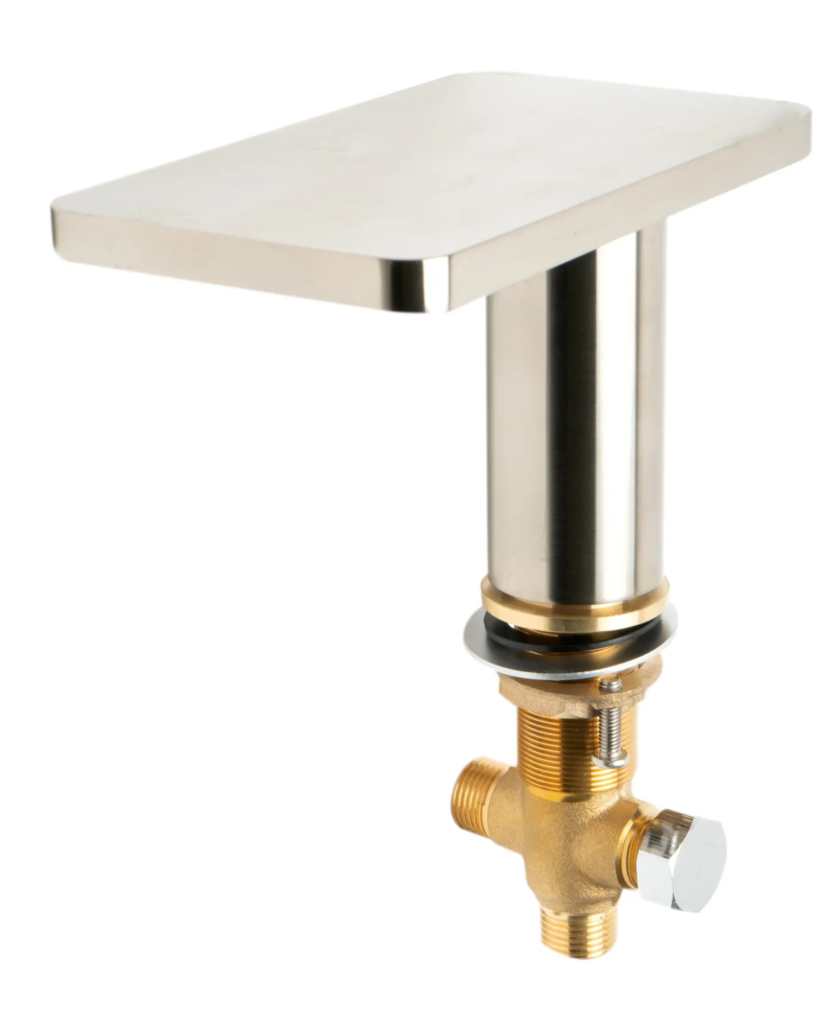 ALFI brand AB2879-BN Brushed Nickel Deck Mounted Tub Filler with Hand Held Showerhead