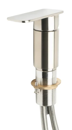 ALFI brand AB2879-BN Brushed Nickel Deck Mounted Tub Filler with Hand Held Showerhead