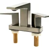 ALFI brand AB1020-BN Brushed Nickel Two-Handle 4'' Centerset Bathroom Faucet