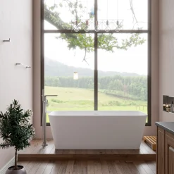 ALFI brand AB2875-BN Brushed Nickel Free Standing Floor Mounted Bath Tub Filler