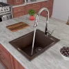 ALFI brand AB1720DI-C Chocolate 17" Drop-In Rectangular Granite Composite Kitchen Prep Sink