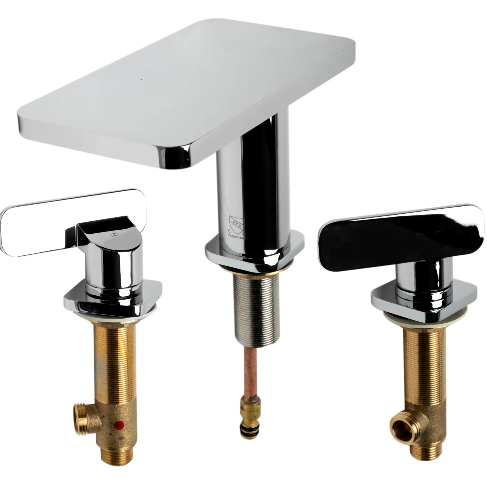 ALFI brand AB1884-PC Polished Chrome Two-Handle 8" Widespread Bathroom Faucet