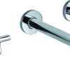 ALFI brand AB1035-PC Polished Chrome 8" Widespread Wall-Mounted Cross Handle Faucet
