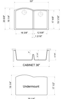 ALFI brand AB3320UM-T Titanium 33