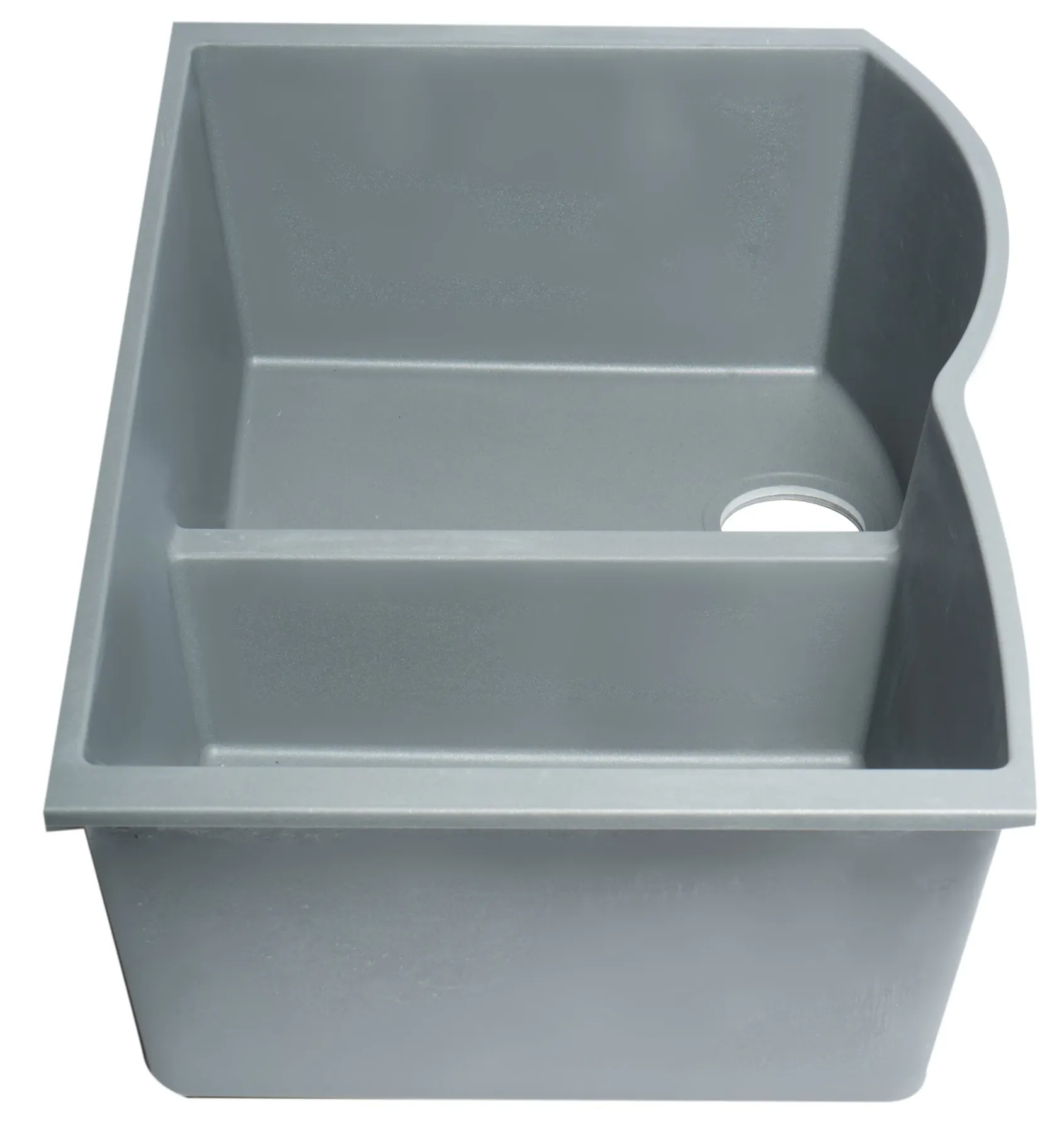 ALFI brand AB3320UM-T Titanium 33" Double Bowl Undermount Granite Composite Kitchen Sink