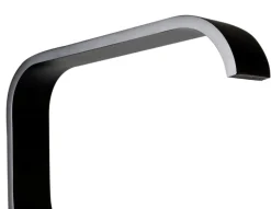 ALFI brand Brass, AB2180-BM Black Matte Single Lever Floor Mounted Tub Filler Mixer w Hand Held Shower Head