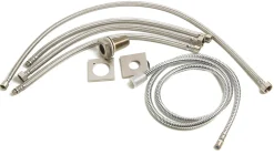 ALFI brand Brass, AB2703-BN Brushed Nickel Deck Mounted Tub Filler and Round Hand Held Shower Head