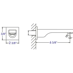 ALFI brand Brass, AB9201-BN Brushed Nickel Wallmounted Tub Filler Bathroom Spout