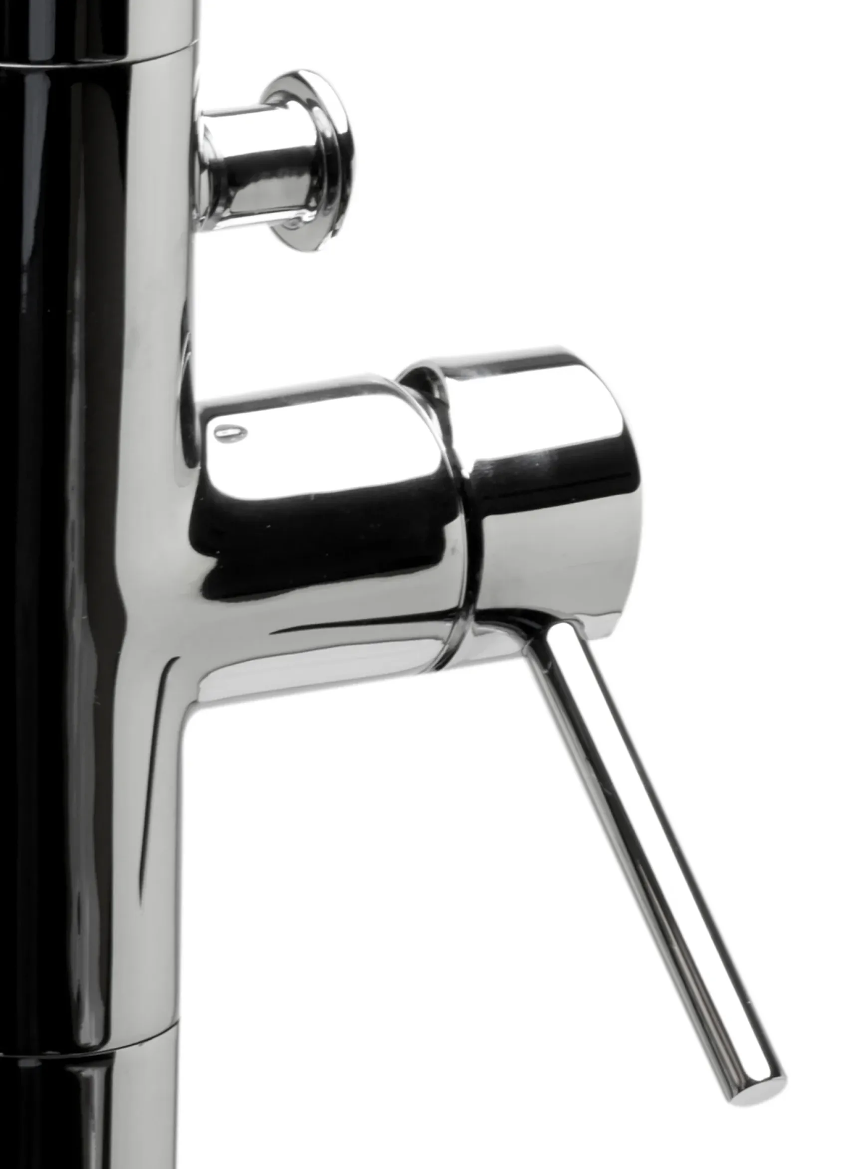 ALFI brand Brass, AB2534-PC Polished Chrome Single Lever Floor Mounted Tub Filler Mixer w Hand Held Shower Head