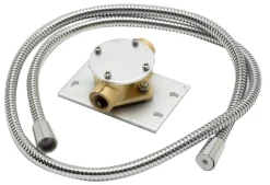ALFI brand Brass, AB2534-PC Polished Chrome Single Lever Floor Mounted Tub Filler Mixer w Hand Held Shower Head