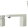 ALFI brand Brass, AB2322-PC Polished Chrome Deck Mounted Tub Filler and Square Hand Held Shower Head
