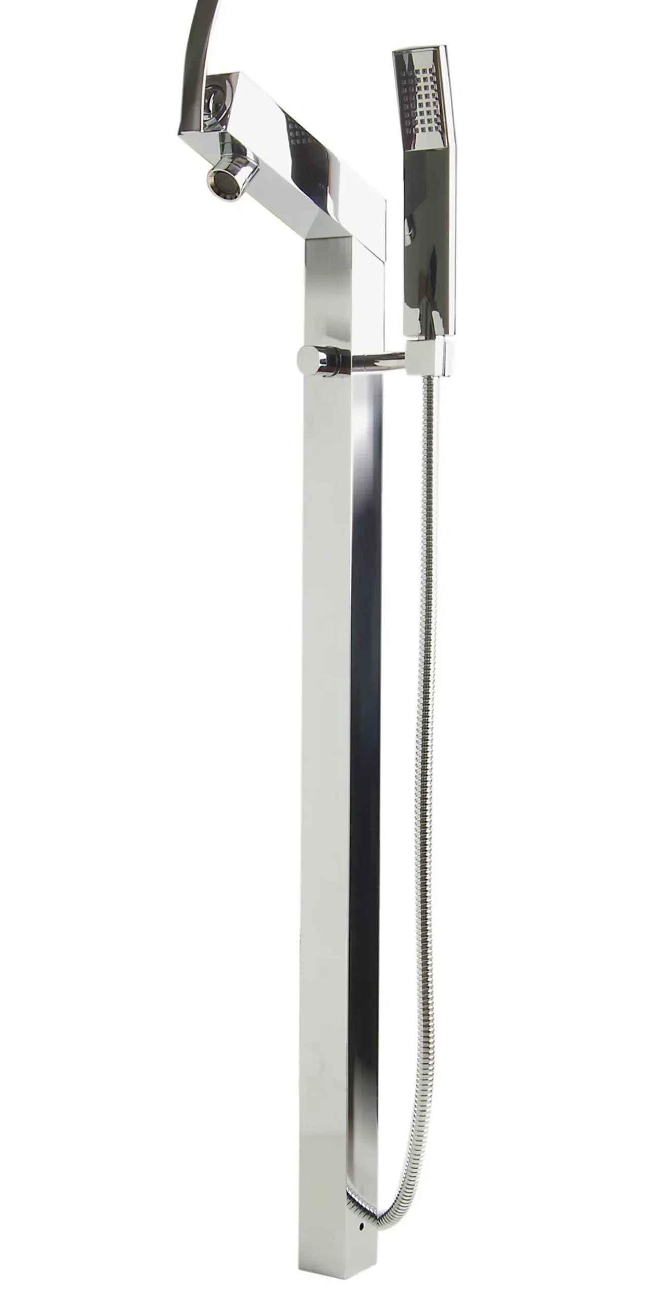 ALFI brand Brass, AB2728-PC Polished Chrome Floor Mounted Tub Filler + Mixer /w additional Hand Held Shower Head