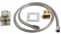 ALFI brand Brass, AB2728-PC Polished Chrome Floor Mounted Tub Filler + Mixer /w additional Hand Held Shower Head