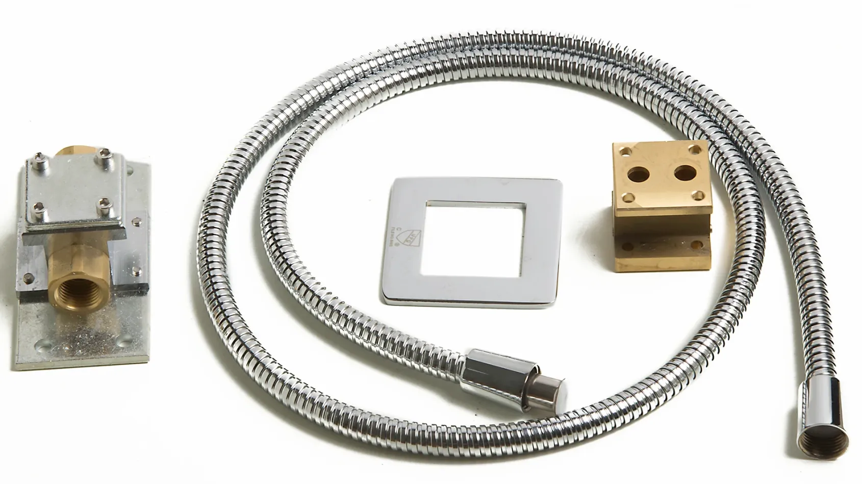 ALFI brand Brass, AB2728-PC Polished Chrome Floor Mounted Tub Filler + Mixer /w additional Hand Held Shower Head