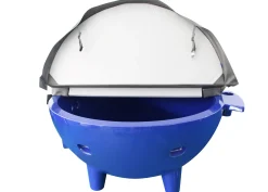 ALFI brand Circle Bathtub, Dark Blue, FireHotTub-DB