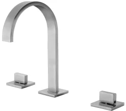 ALFI Brushed Nickel Gooseneck Widespread Bathroom Faucet, AB1336-BN