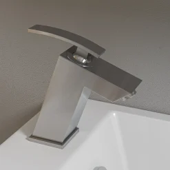ALFI Brushed Nickel Single Lever Bathroom Faucet, AB1628-BN