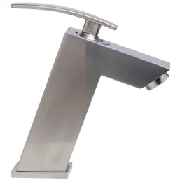 ALFI Brushed Nickel Single Lever Bathroom Faucet, AB1628-BN
