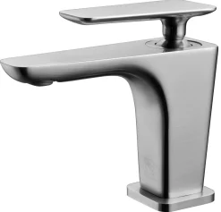 ALFI Brushed Nickel Single Hole Modern Bathroom Faucet, AB1779-BN