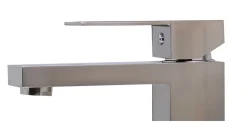 ALFI Brushed Nickel Square Single Lever Bathroom Faucet, AB1229-BN