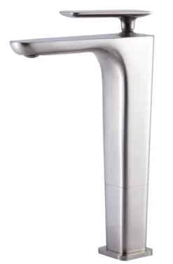 ALFI Brushed Nickel Tall Single Hole Modern Bathroom Faucet, AB1778-BN
