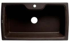 ALFI Chocolate 35" Drop-In Single Bowl Granite Composite Kitchen Sink, AB3520DI-C