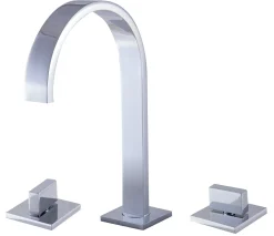 ALFI Polished Chrome Gooseneck Widespread Bathroom Faucet, AB1336-PC