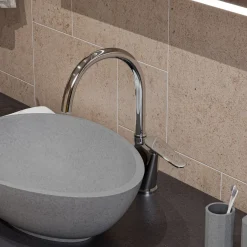 ALFI Polished Chrome Gooseneck Single Hole Bathroom Faucet, AB3600-PC