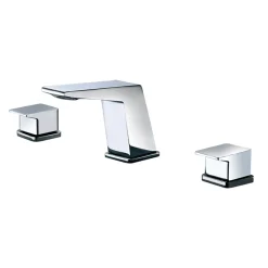 ALFI Polished Chrome Modern Widespread Bathroom Faucet, AB1471-PC