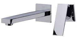 ALFI Polished Chrome Single Lever Wallmount Bathroom Faucet, AB1468-PC
