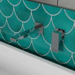 ALFI Polished Chrome Single Lever Wallmount Bathroom Faucet, AB1468-PC