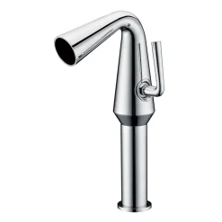 ALFI Polished Chrome Single Hole Tall Cone Waterfall Bathroom Faucet, AB1792-PC