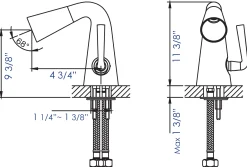ALFI Polished Chrome Single Hole Tall Cone Waterfall Bathroom Faucet, AB1792-PC