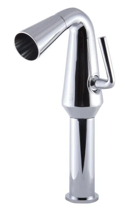 ALFI Polished Chrome Single Hole Tall Cone Waterfall Bathroom Faucet, AB1792-PC