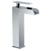 ALFI Polished Chrome Single Hole Tall Waterfall Bathroom Faucet, AB1597-PC