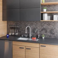 ALFI Solid Brushed Stainless Steel Pull Down Single Hole Kitchen Faucet, AB2034-BSS