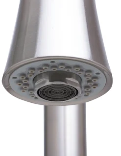 ALFI Solid Brushed Stainless Steel Pull Down Single Hole Kitchen Faucet, AB2034-BSS