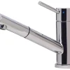 ALFI Solid Polished Stainless Steel Pull Out Single Hole Kitchen Faucet, AB2025-PSS