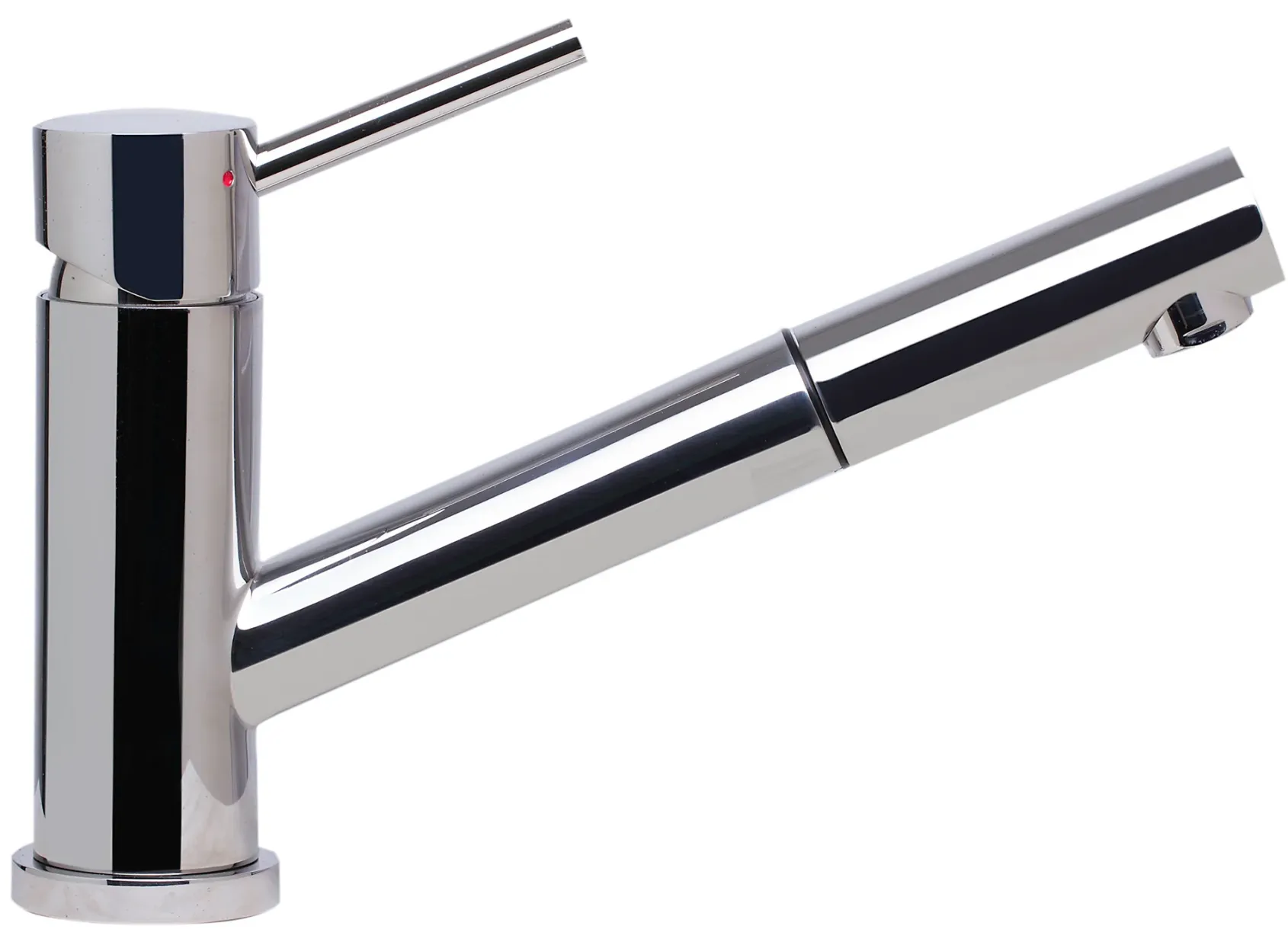 ALFI Solid Polished Stainless Steel Pull Out Single Hole Kitchen Faucet, AB2025-PSS