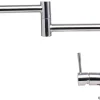 ALFI Solid Polished Stainless Steel Retractable Single Hole Kitchen Faucet, AB2038-PSS