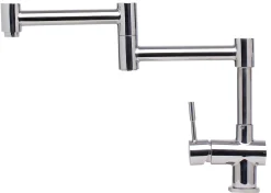 ALFI Solid Polished Stainless Steel Retractable Single Hole Kitchen Faucet, AB2038-PSS