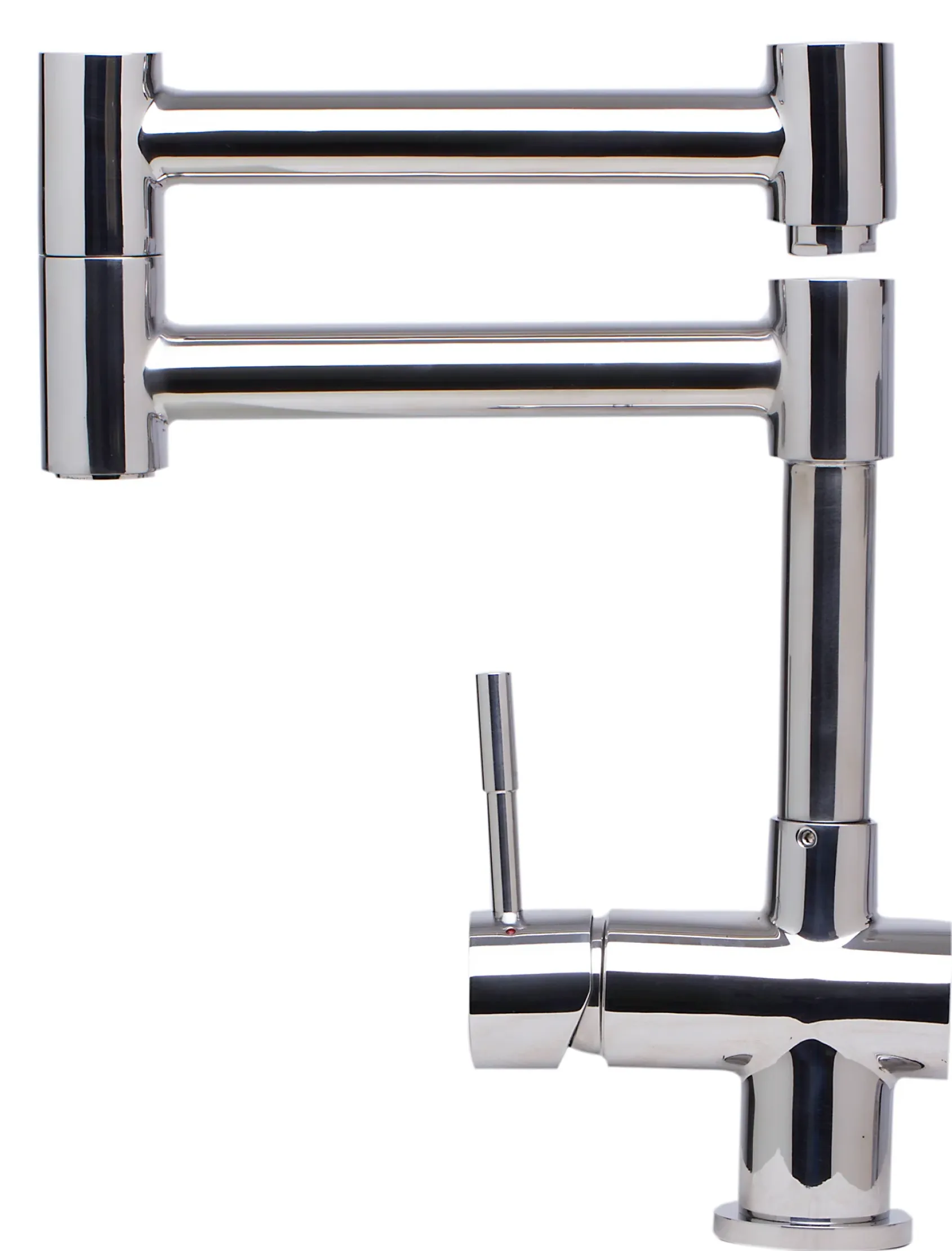 ALFI Solid Polished Stainless Steel Retractable Single Hole Kitchen Faucet, AB2038-PSS
