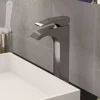 ALFI Tall Brushed Nickel Single Lever Bathroom Faucet, AB1587-BN