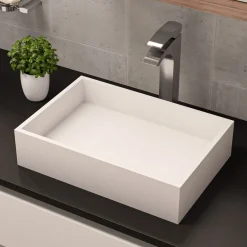 ALFI Tall Brushed Nickel Single Lever Bathroom Faucet, AB1587-BN