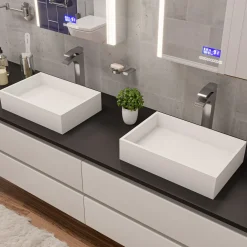ALFI Tall Brushed Nickel Single Lever Bathroom Faucet, AB1587-BN