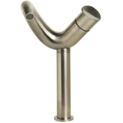 ALFI Tall Wave Brushed Nickel Single Lever Bathroom Faucet, AB1570-BN