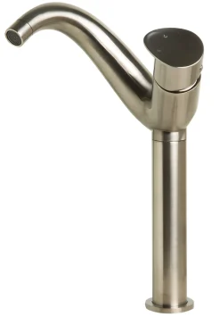 ALFI Tall Wave Brushed Nickel Single Lever Bathroom Faucet, AB1570-BN