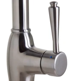 ALFI Traditional Solid Brushed Stainless Steel Pull Down Kitchen Faucet, AB2043-BSS