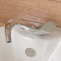 ALFI Wave Polished Chrome Single Lever Bathroom Faucet, AB1572-PC